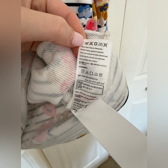 Joules Pip Floral Quarter Zip Sweatshirt Striped Pullover US Size 8 - Picture 8 of 9